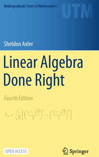 Linear Algebra Done Right cover